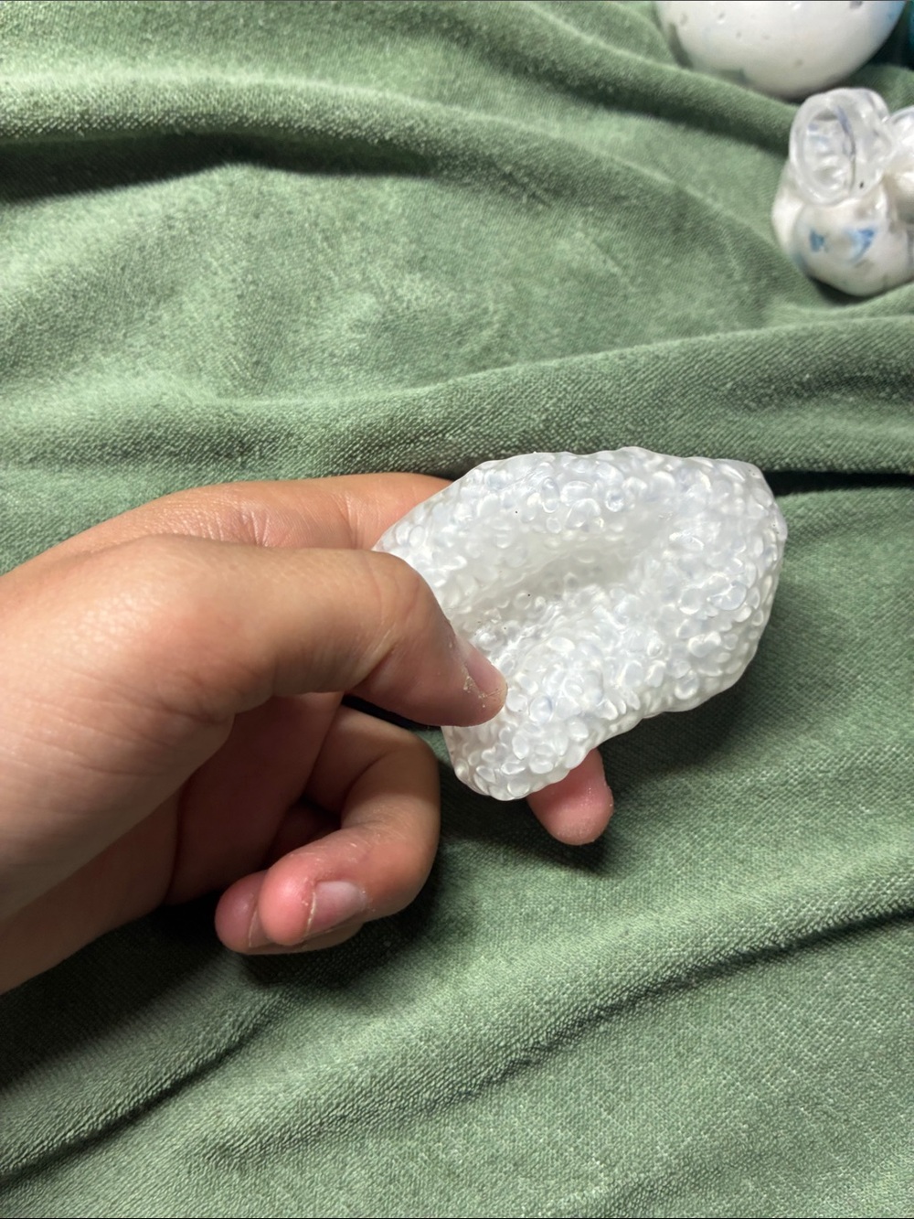 Clear crunchy stress ball